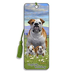 English Bulldog 3D Lenticular Bookmark