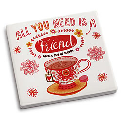 Friend Coaster & Greeting Card Set