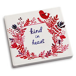 Kind In Heart Coaster & Greeting Card Set