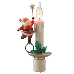 Flicker Candle Lamp with Santa Night Light