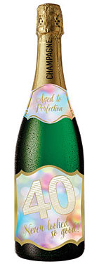 40th Birthday Champagne Bottle Card