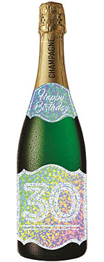 30th Birthday Champagne Bottle Card
