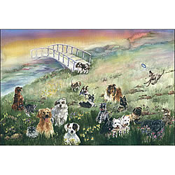 Rainbow Bridge Dog Sympathy Card