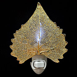 Cottonwood Leaf Night Light (24K Gold)