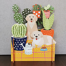 Dogs In The Plants Card
