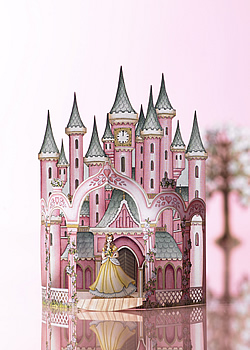 Pink Castle & Princess Card Pink Castle & Princess Card
