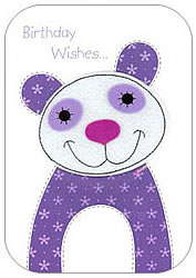 Bear Birthday Felt Card Bear Birthday Felt Card