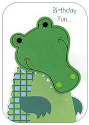 Gator Birthday Felt Card Gator Birthday Felt Card