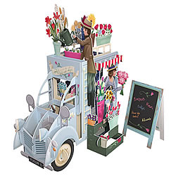 Flower Seller Card with Gift Tag Flower Seller Card with Gift Tag