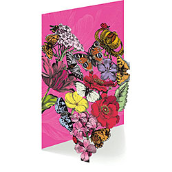 Butterfly & Flower Heart Lasercut Card Butterfly & Flower Heart Lasercut Card