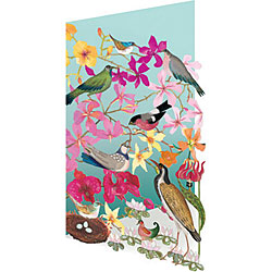 Birds & Flowers Lasercut Card Birds & Flowers Lasercut Card
