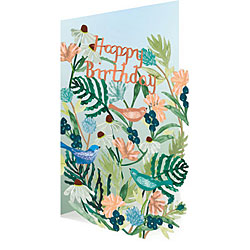 Birds & Ferns Lasercut Card Birds & Ferns Lasercut Card