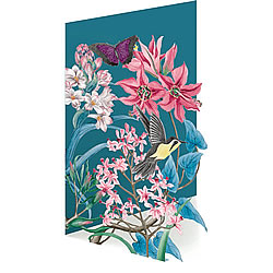 Hummingbird & Flowers Card Hummingbird & Flowers Card