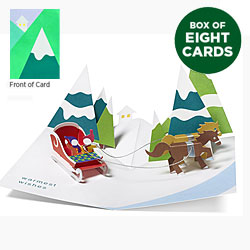Over The River Pop-Up Card (Box of 8) Over The River Pop-Up Card (Box of 8)