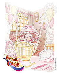 Baby Girl in Crib Card Baby Girl in Crib Card