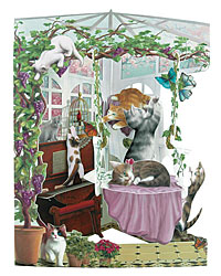 Cats In Conservatory Card Cats In Conservatory Card
