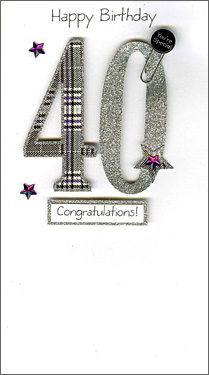 40th Birthday - Silver Tweed 40th Birthday - Silver Tweed