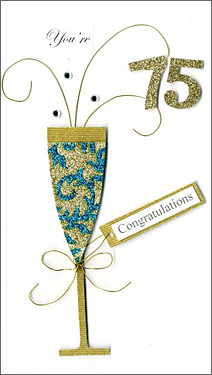 75th Birthday - Wine Glass 75th Birthday - Wine Glass