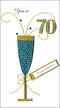 70th Birthday - Champagne Glass 70th Birthday - Champagne Glass
