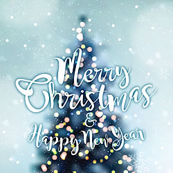 Merry Christmas Tree (Pastel) Greeting Card