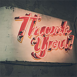 Thank You Greeting Card (Neon Sign)