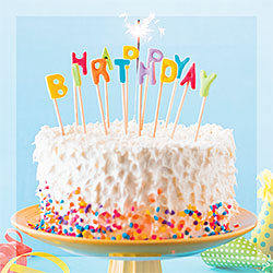 Birthday Cake & Birthday Candles Card