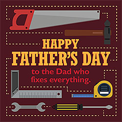 Happy Father's Day Card (Tools)