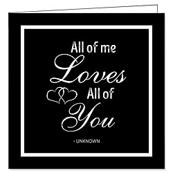 All Of Me Loves All Of You Card All Of Me Loves All Of You Card