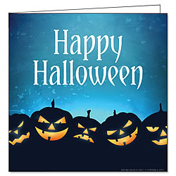 Halloween Spooky Pumpkins Greeting Card Halloween Spooky Pumpkins Greeting Card