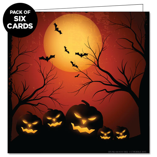 Halloween Evil Pumpkins Greeting Card (6-PACK) Halloween Evil Pumpkins Greeting Card (6-PACK)