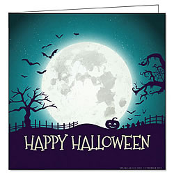 Halloween Big Moon Greeting Card Halloween Big Moon Greeting Card
