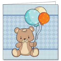Balloon Bear Greeting Card Balloon Bear Greeting Card