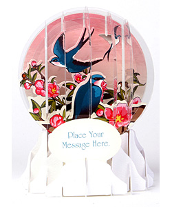 Swallows Snow Globe Greeting (Medium, 5") Swallows Snow Globe Greeting (Medium, 5")