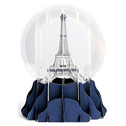 Paris Snow Globe Greeting (Medium, 5") Paris Snow Globe Greeting (Medium, 5")