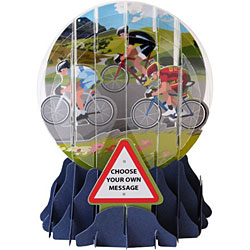 Cycling Snow Globe Greeting (Medium, 5") Cycling Snow Globe Greeting (Medium, 5")