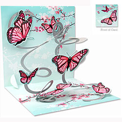 Pink Butterflies Card Pink Butterflies Card