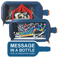 Message in a Bottle 3-D Pop Up Cards