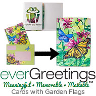 everGreetings Cards with Garden Flags
