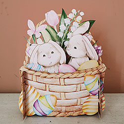 Bunnies In A Basket Card Bunnies In A Basket Card