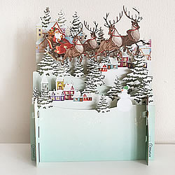 Santa And Reindeer Card