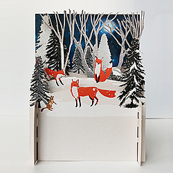 Christmas Foxes Card Christmas Foxes Card