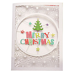 Merry Christmas With Tree Card