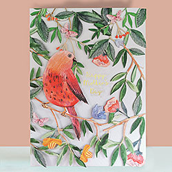Red Bird Mother's Day Card Red Bird Mother's Day Card