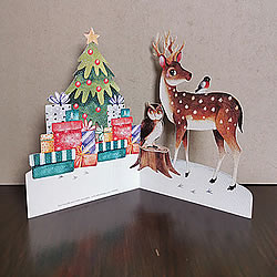 Christmas Deer And Friends Card