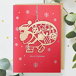 Santa With Presents Card
