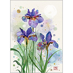 Purple Irises Card