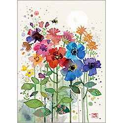 Rainbow Flowers Card Rainbow Flowers Card