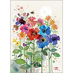 Rainbow Flowers Card