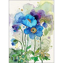 Blu Poppies Card