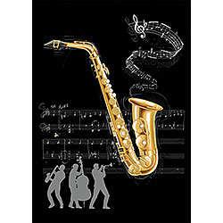 Saxophone Card Saxophone Card